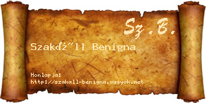 Szakáll Benigna névjegykártya